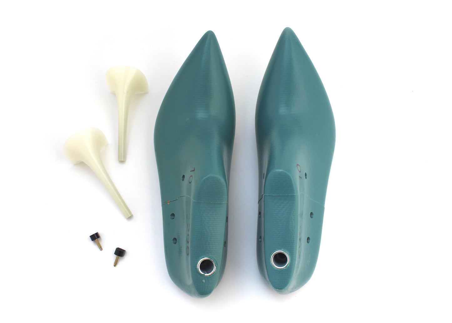 Pair of Stiletto Lasts with Matching Heels & Shanks - Size 10 US