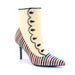 Striped Button Boot