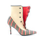 Striped Button Boot