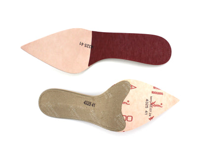 Pair of Lasts [used] with Shanked Insoles, Matching Heels & Leather Soles - Size 41 EU