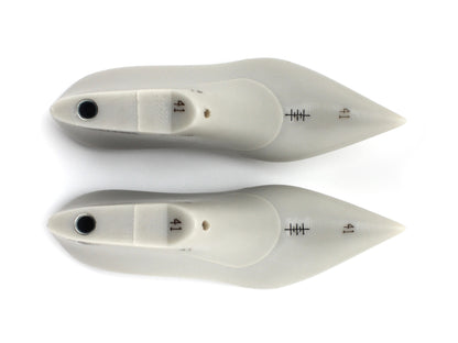 Pair of Lasts [used] with Shanked Insoles, Matching Heels & Leather Soles - Size 41 EU